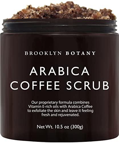 Brooklyn Botany Brooklyn Botany Arabica Coffee Body Scrub & Coconut Milk Body Scrub - Exfoliating Body Scrub – Anti Cellulite Scrub for Stretch Marks, Cellulite, Spider Veins and Eczema – Gift for Women - 10 oz