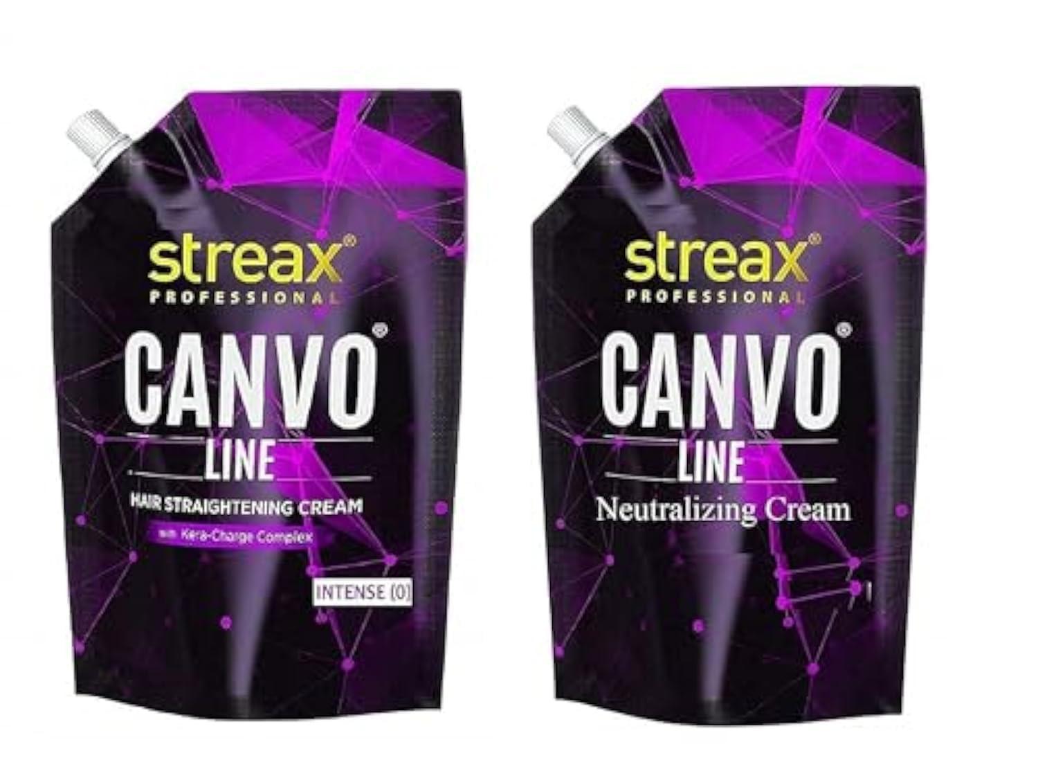 Streax Streax Professional Canvo Line Big Straightening Cream And Neutralizing Cream (Intense)