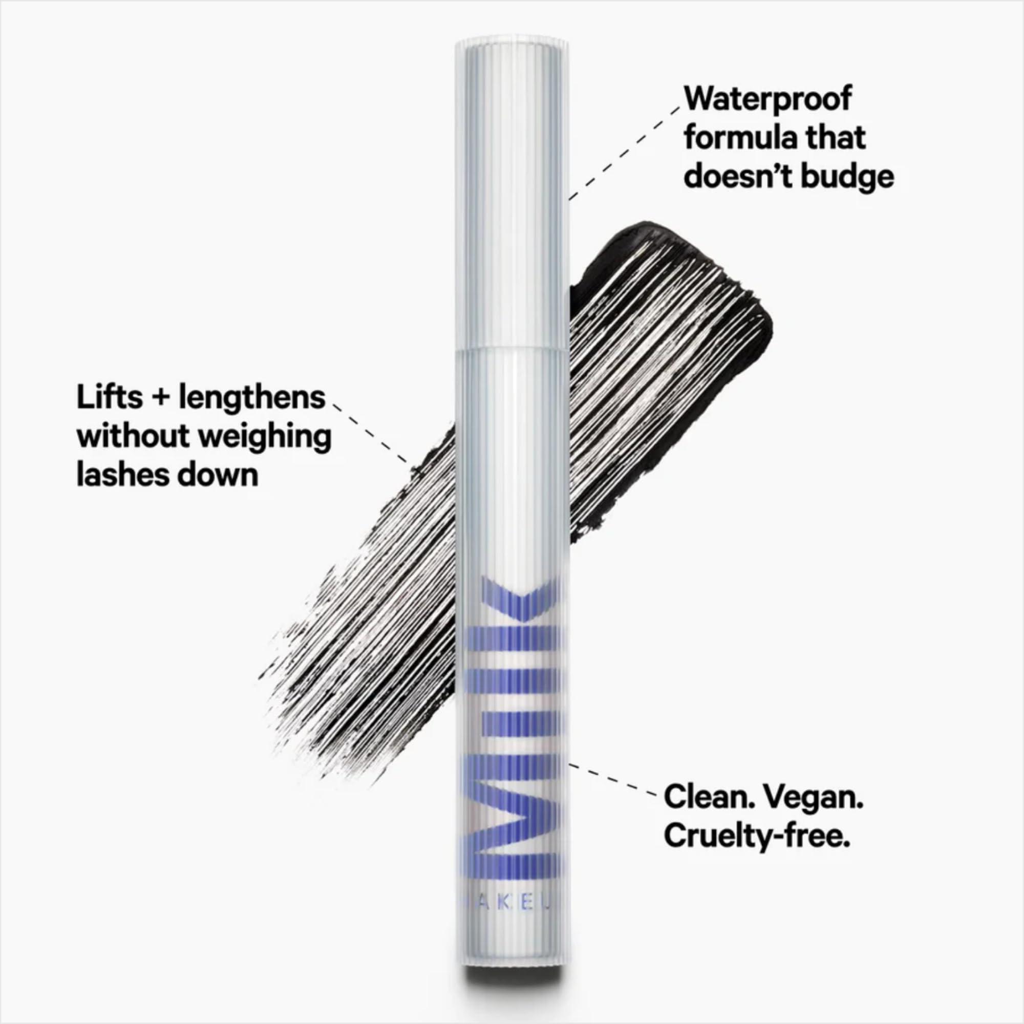 Milk Makeup Milk Makeup RISE Waterproof Mascara - Lifts, Lengthens, Holds Curl & Adds Volume - Dries Quickly, Stays Put - Vegan, Cruelty Free