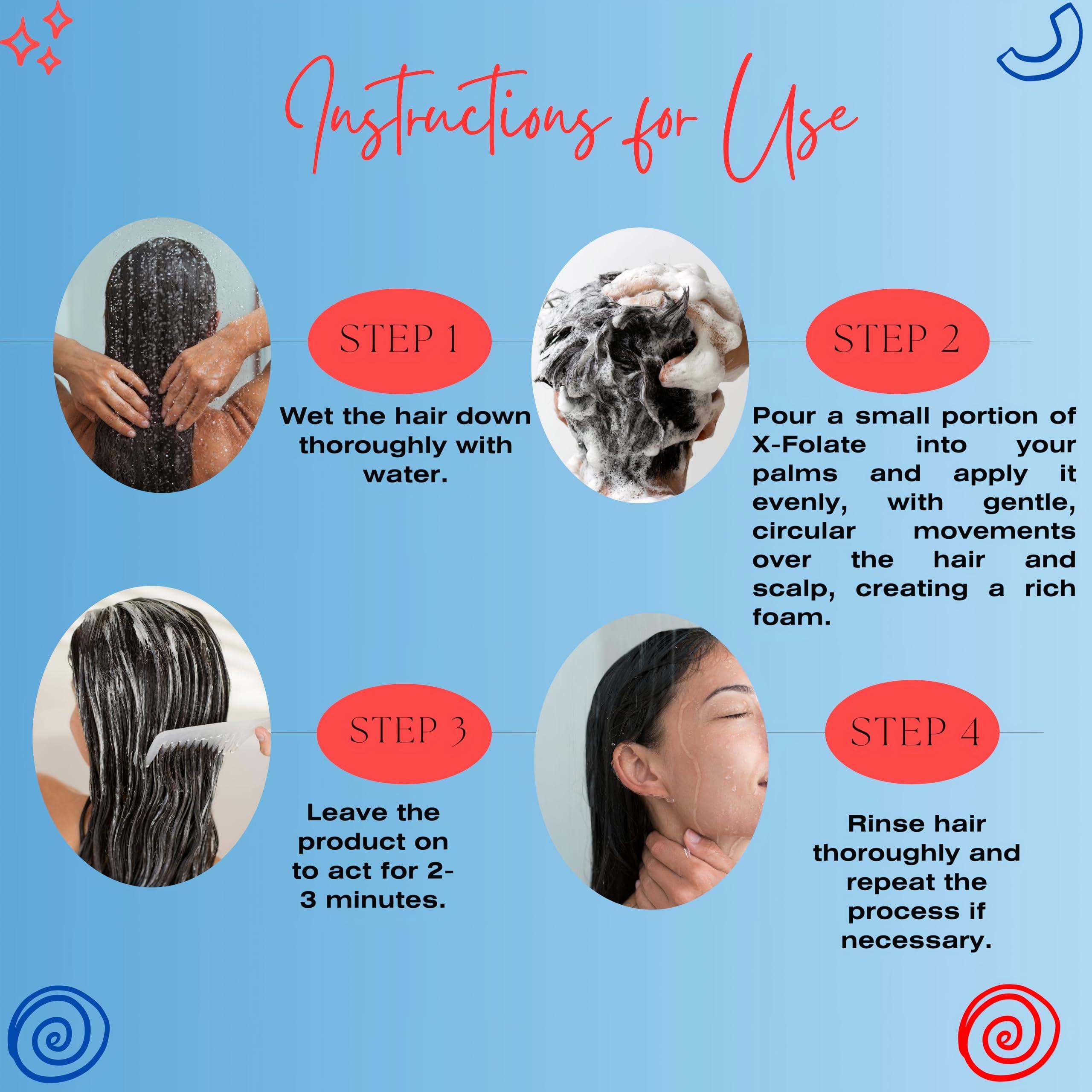 Mediceuticals Mediceuticals X-Folate Shampoo Anti Dandruff Shampoo for Women and Men Persistent Dandruff Control For Scaly, Flaky Scalp and Scalp Buildup - Reduces Itching - Large 33.8 oz (1 Liter)