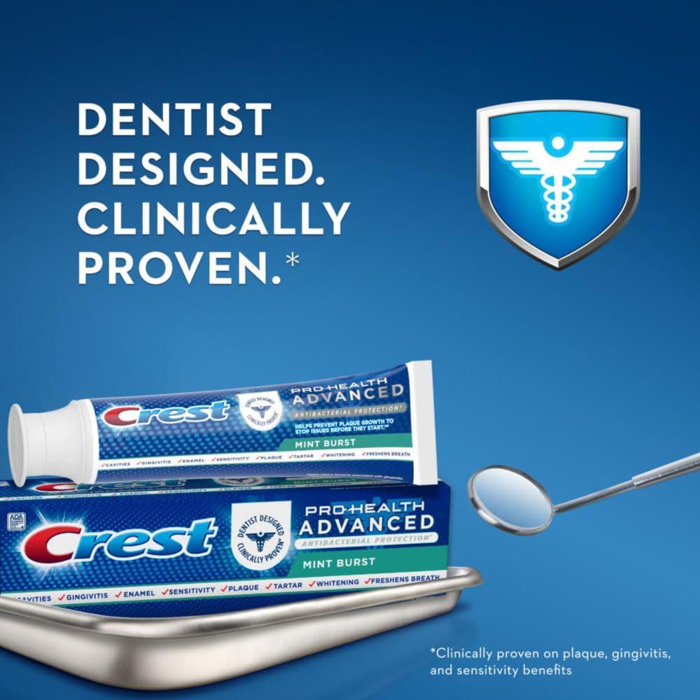 Crest Crest Pro-Health Advanced Antibacterial Protection Toothpaste, Crest Toothpaste, Crest Pro Health Toothpaste - Pack of 4, 5 Oz Tubes