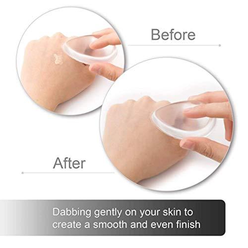 Ktdzone Ktdzone Washable Silicone Sponge Jelly Applicator for Cream Gel Foundation - Face Silisponge Cosmetic Beauty Makeup Tools Blender Red 4PCS