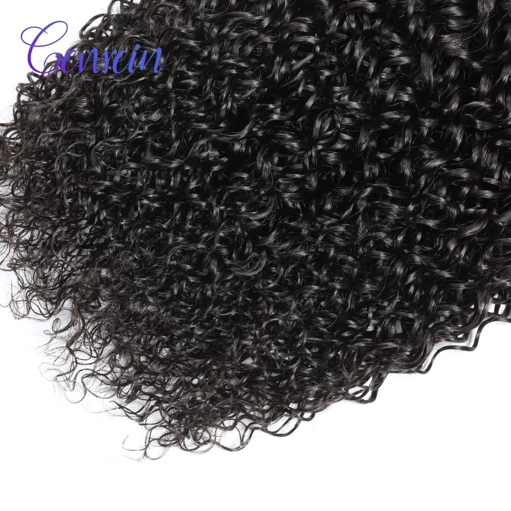Genrein 8A Grade Curly Human Hair Bundles Brazilian Curly Virgin Human Hair Weave 3Bundles 100% Unprocessed Human Hair Extensions 16 18 20 inch Remy Human Hair Wefts Total 300g