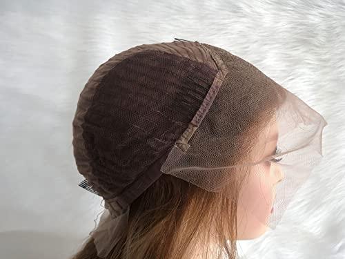 Guanyuwigs Guanyuwigs 13x4 Body Wave Highlight Lace Front Human Hair Wig Transparent Lace Wig 4/27 (14inch)