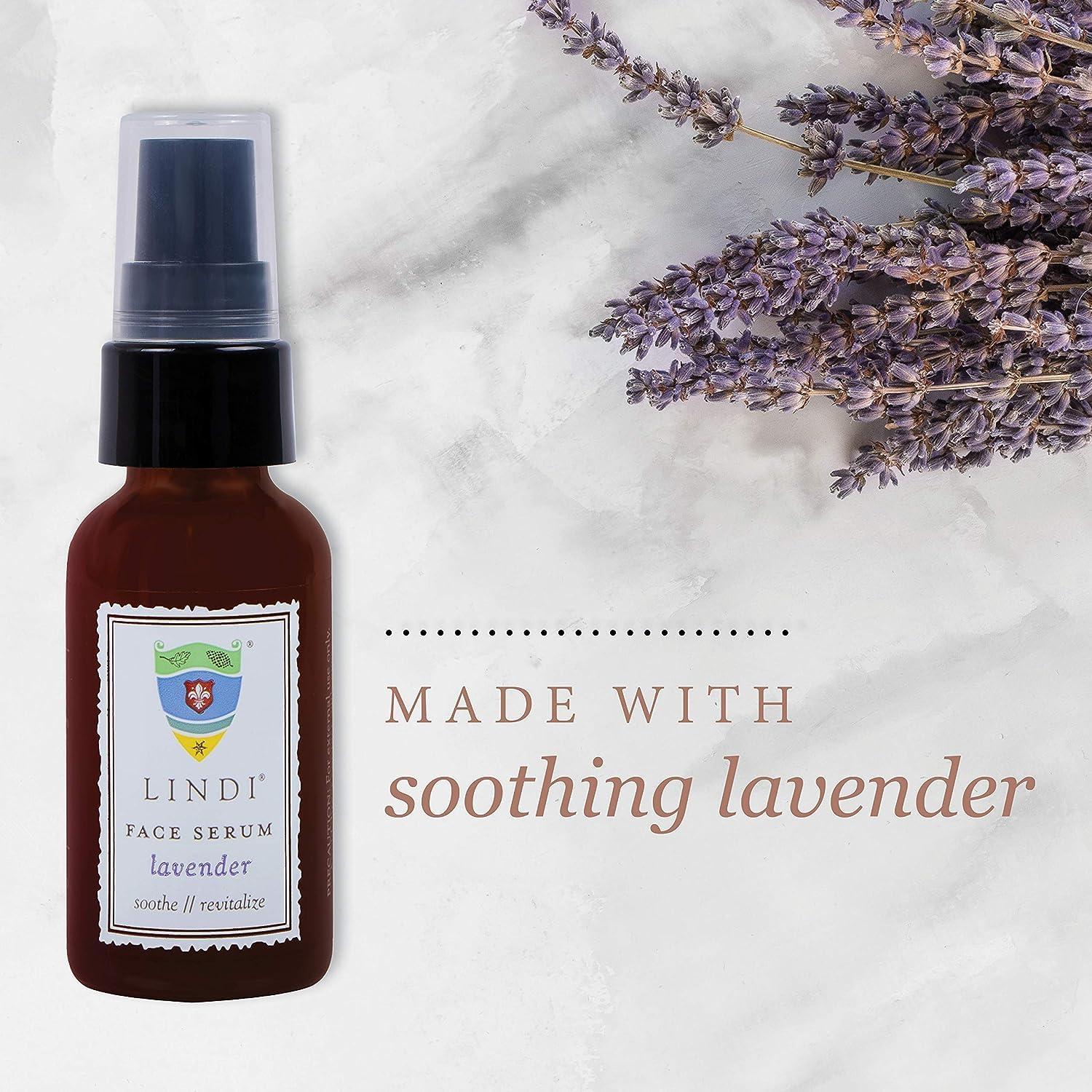 Lindi Skin LINDI SKIN Lavender Face Serum - Ultimate Moisture and Comfort To Restore Your Skin Immediately - Reduce Facial Rash, Redness, and Itching - Relieves Uncomfortable Effects of Chemo Rash(1 fl oz)