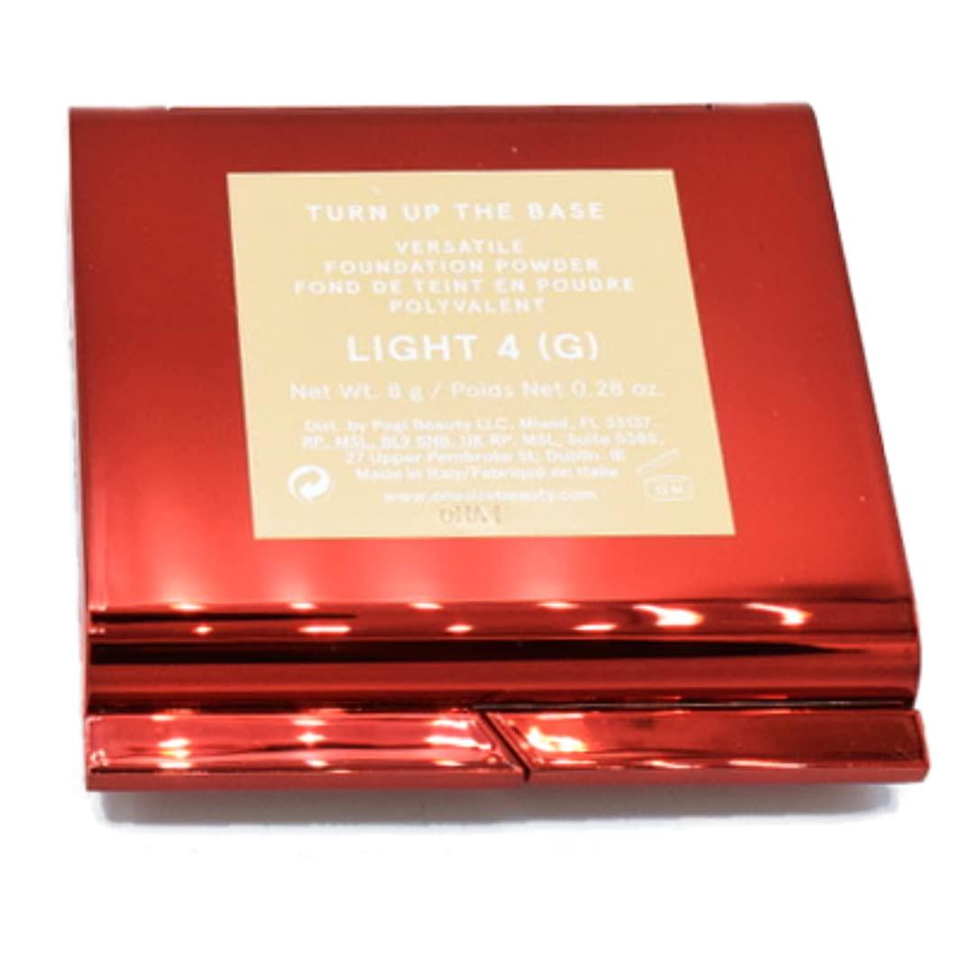 One size One size Patrick Starrr Turn Up The Base Versatile Powder Foundation - Light 4 (G) Light, Golden Undertones Face Pressed Makeup Medium-to-Full Coverage, Soft Matte Finish 0.28 Ounce