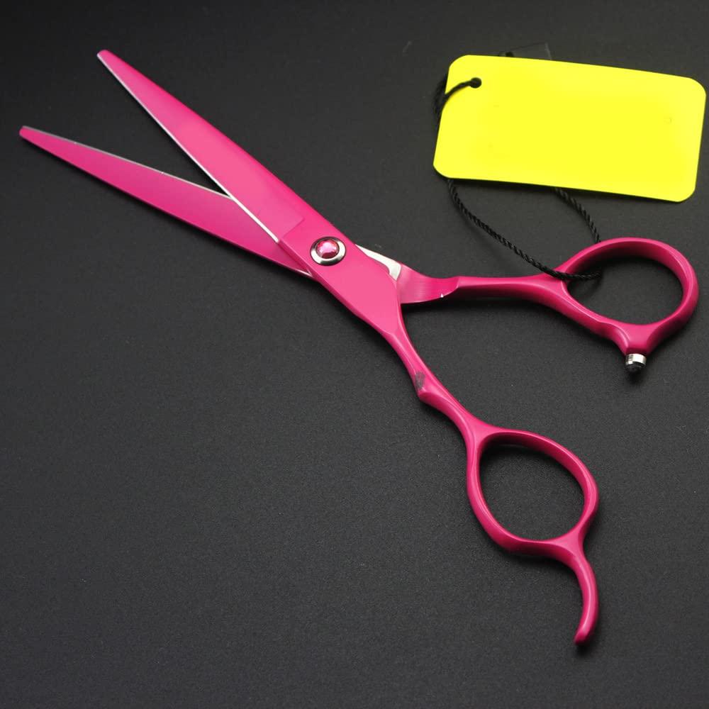 MAYiT Hair Cutting Scissors, 6.0inch Japan left hand 440C rose red Hairdressing Scissors Cutting Shears Custom Scissors Barber Hair Scissors