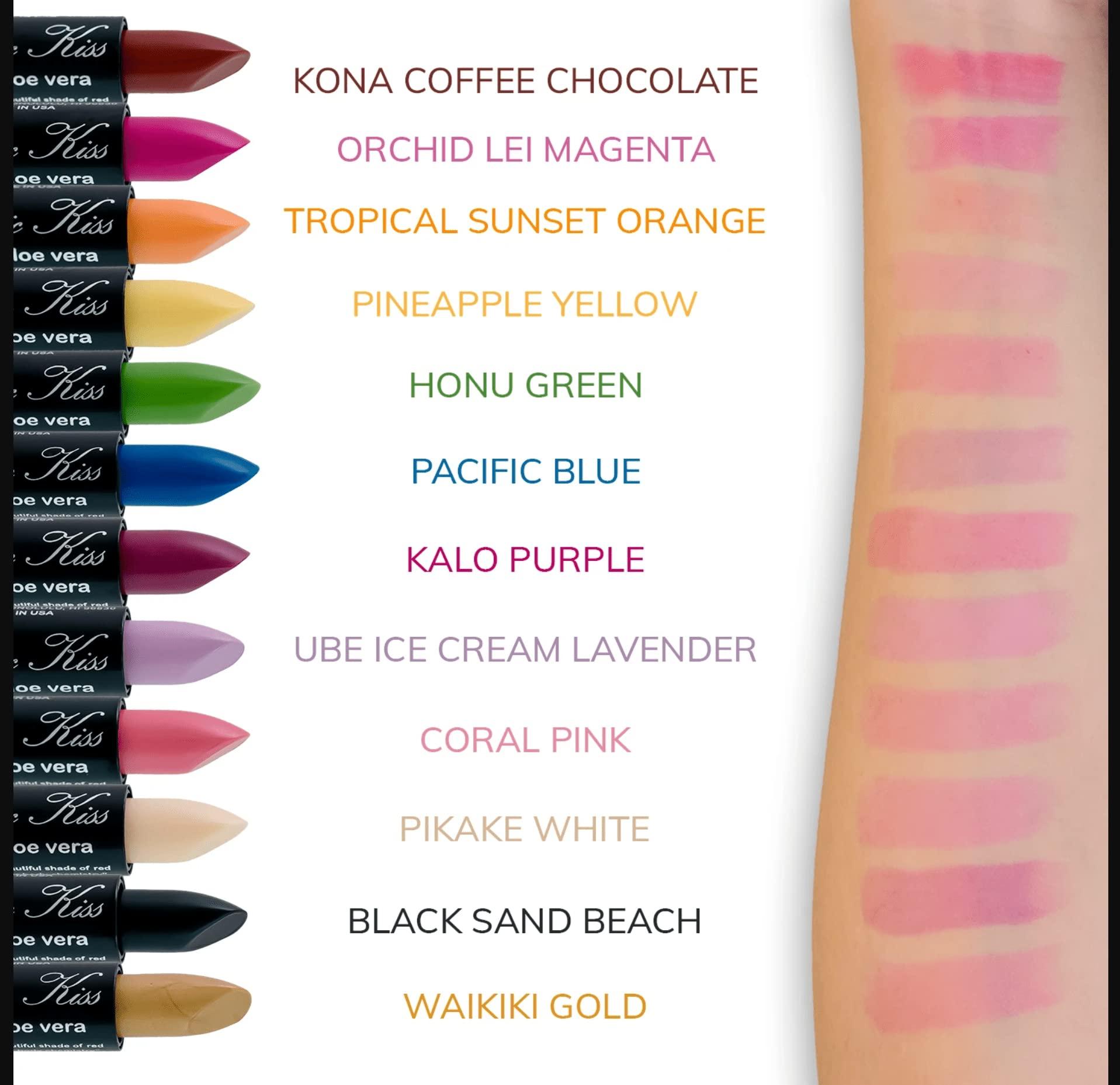 Magic Kiss Magic Kiss Color Changing Matte Lipstick set, Long Lasting Nutritious Lips Moisturizer Magic Temperature Color Change Lip Balm with Aloe Vera PH Lipstick MADE IN USA (2 Pack - Pink & Black)