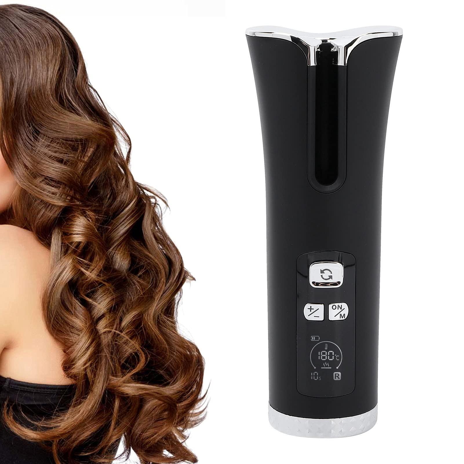 NSXAYIWE Automatic Hair Curler, Automatic Cordless Hair Curler, Rechargeable Intelligent Curling Iron, Curling Iron Automatic Hair Curler Automatic Curler Ideal for on the Go Use