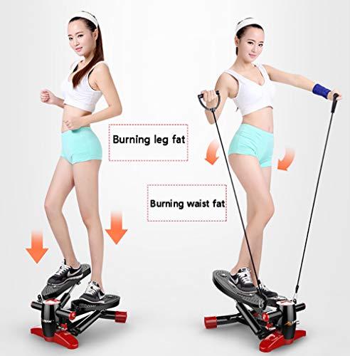 RsFiL RsFiL Fitness Twist Stepper Mini Stepper Exercise Machine with Resistance Bands and Mat Powerful Hydraulic Mute Stepper for Home Workout and Exercise