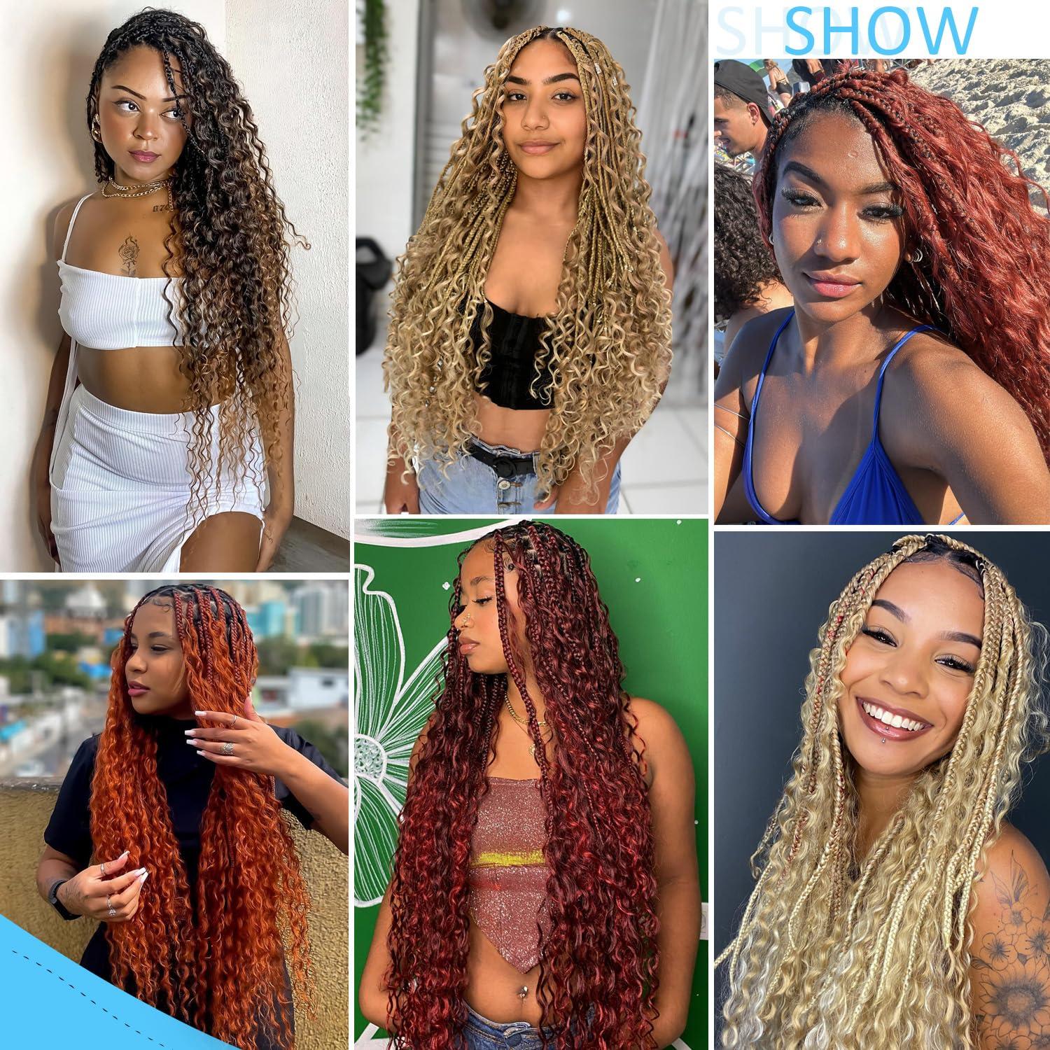 djd 4/27 Human Braiding Hair For Boho Braids 20 Inch 100g Highlight Blonde Human Hair Bulk Deep Wave 100% Curly Human Hair For Braiding Wet And Wavy Human Hair For Bohemian Braids Water Wave Human Hair