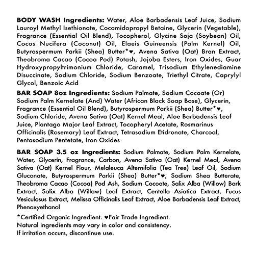 SheaMoisture SheaMoisture Bath Face Skin care Kit Body Cleanser for Dull Skin African Black Soap Made with Fair Trade Shea Butter, Aloe Vera, 3 Count