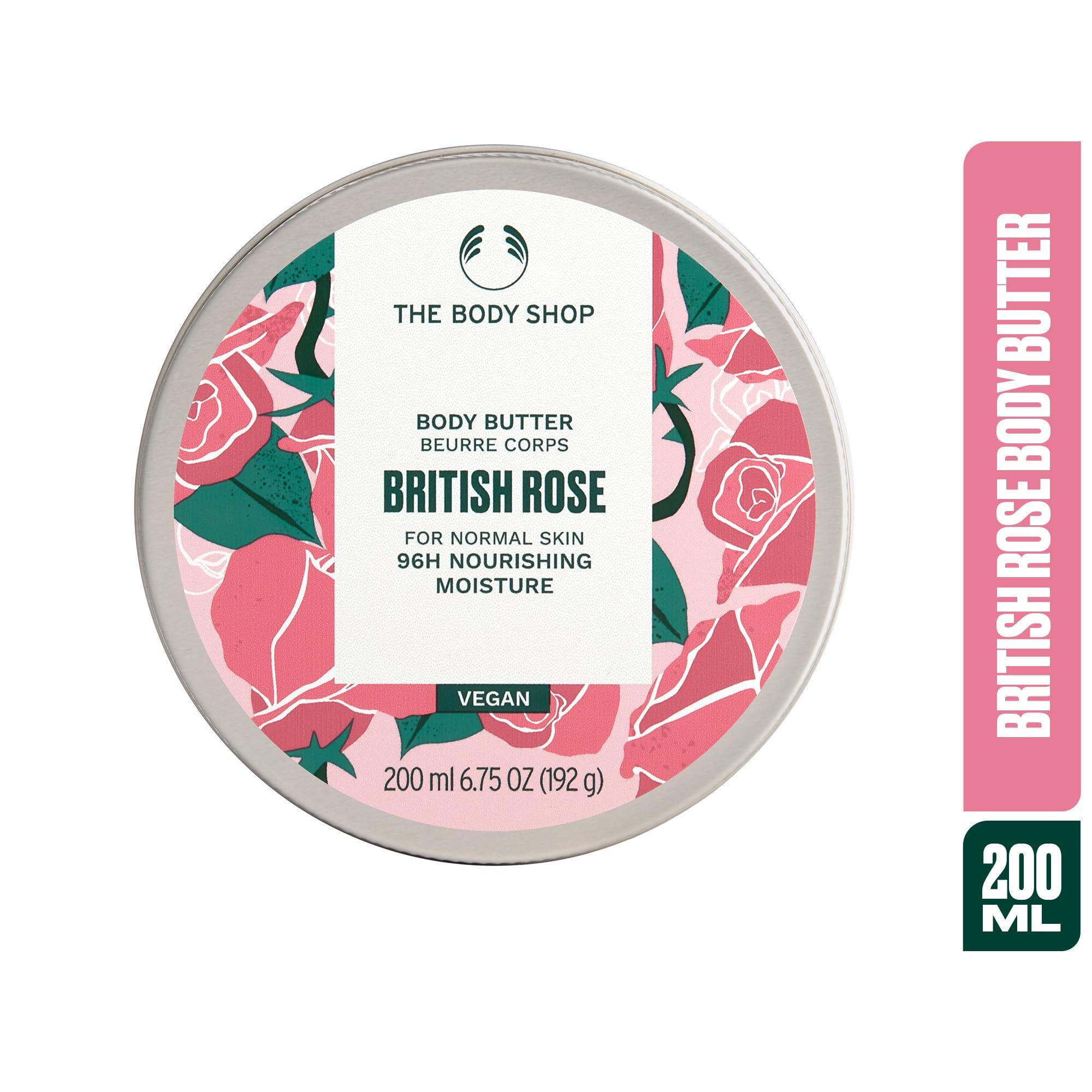 The Body Shop The Body Shop British Rose Body Butter  Nourishing & Moisturizing Skincare for Normal Skin  Vegan  6.75 oz