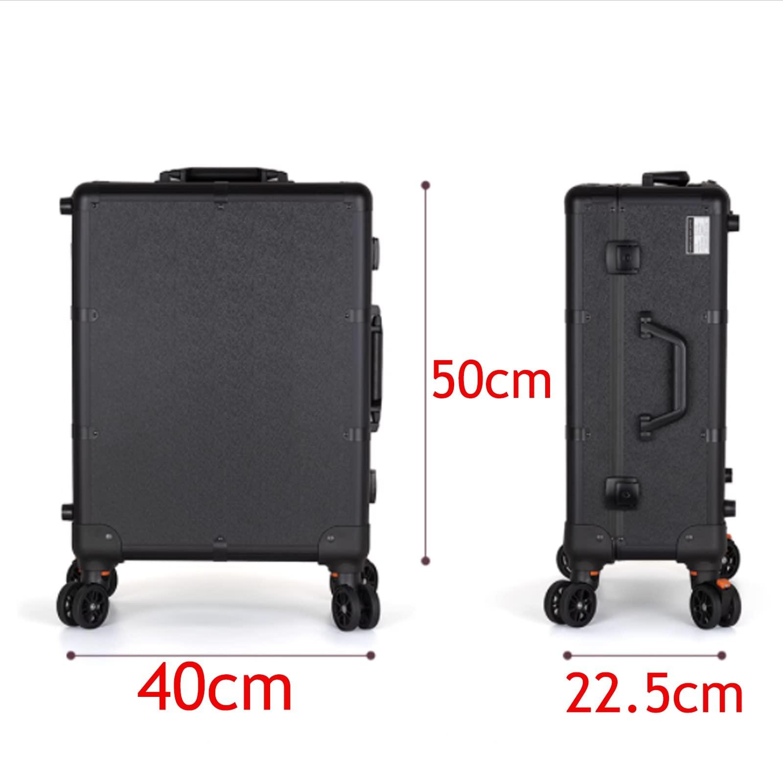 HJXGQJM HJXGQJM Aluminum Trolley Makeup Train Case With LED Lights Professional Cosmetic Organizer Studio With Wheels And Stands Rolling Lighted Makeup Vanity Station For Travel,black cosmetic case