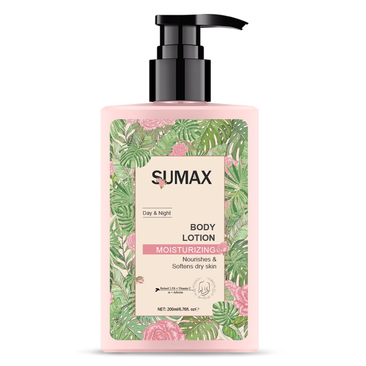 Sumax Sumax Body Moisturizer Lotion Natural Formula Fast Absorption Nourishing & Moisturizing Body Lotion Prevent & Repair Dry Skin for Women and Men