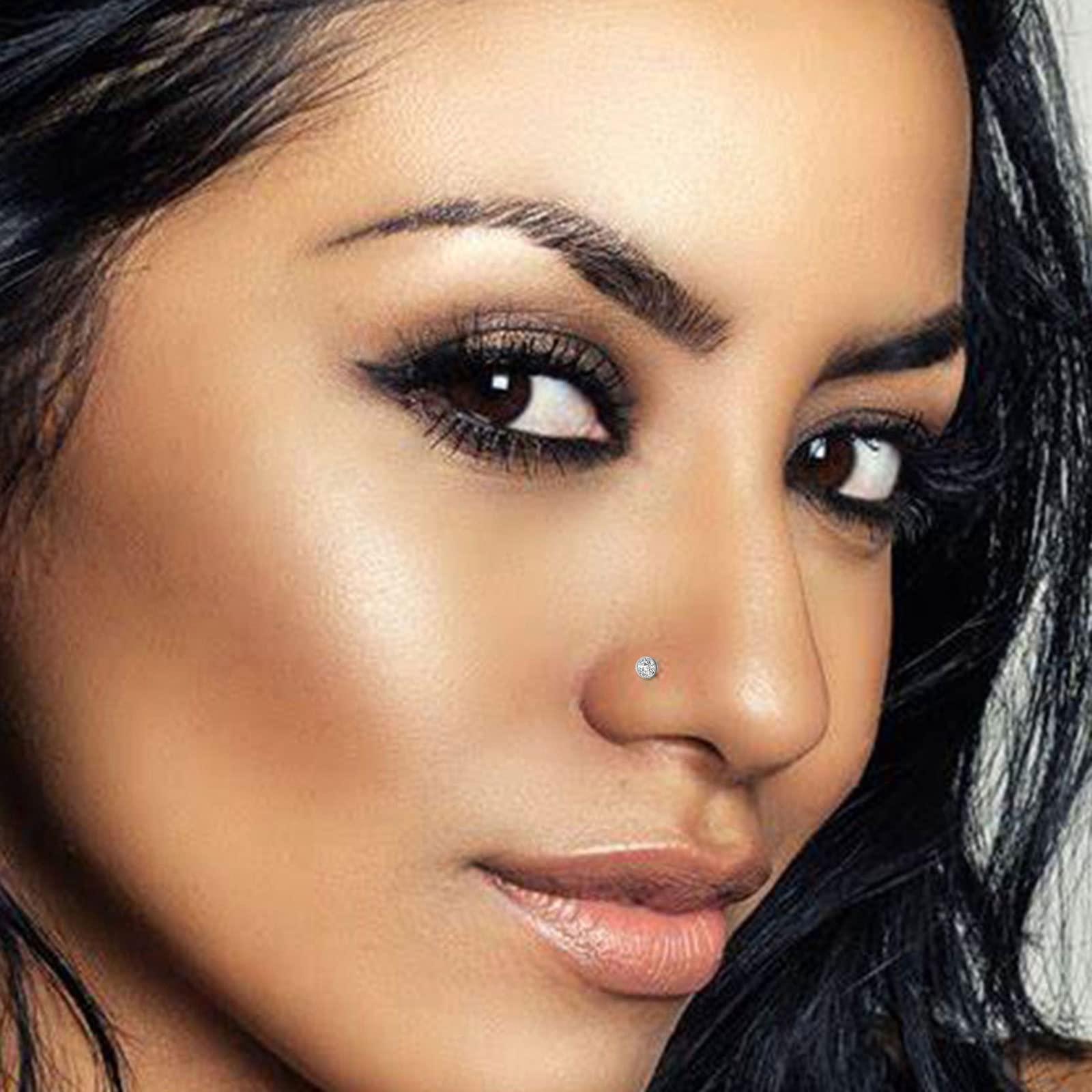 SLVIEKAE Nose Piercing Kit, SLVIEKAE Self Nose Piercing Gun Nose Piercing Kit Tool Disposable Piercing Kit (White)