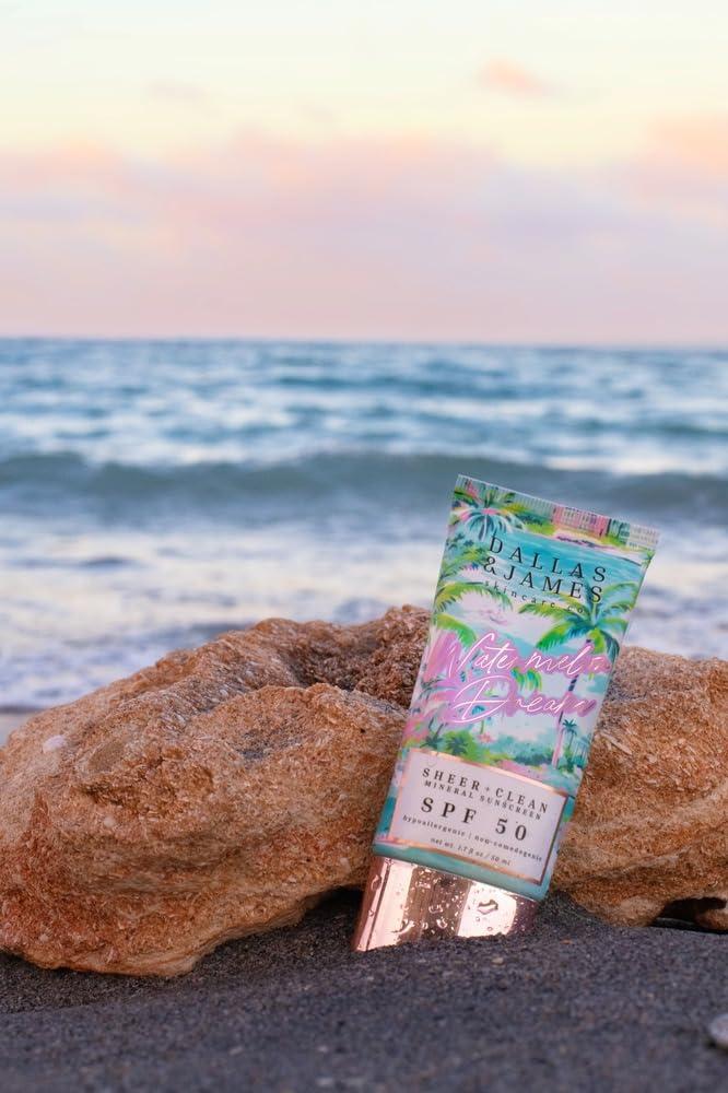 Dallas & James Watermelon Dream Sheer + Clean Mineral Sunscreen - SPF 50