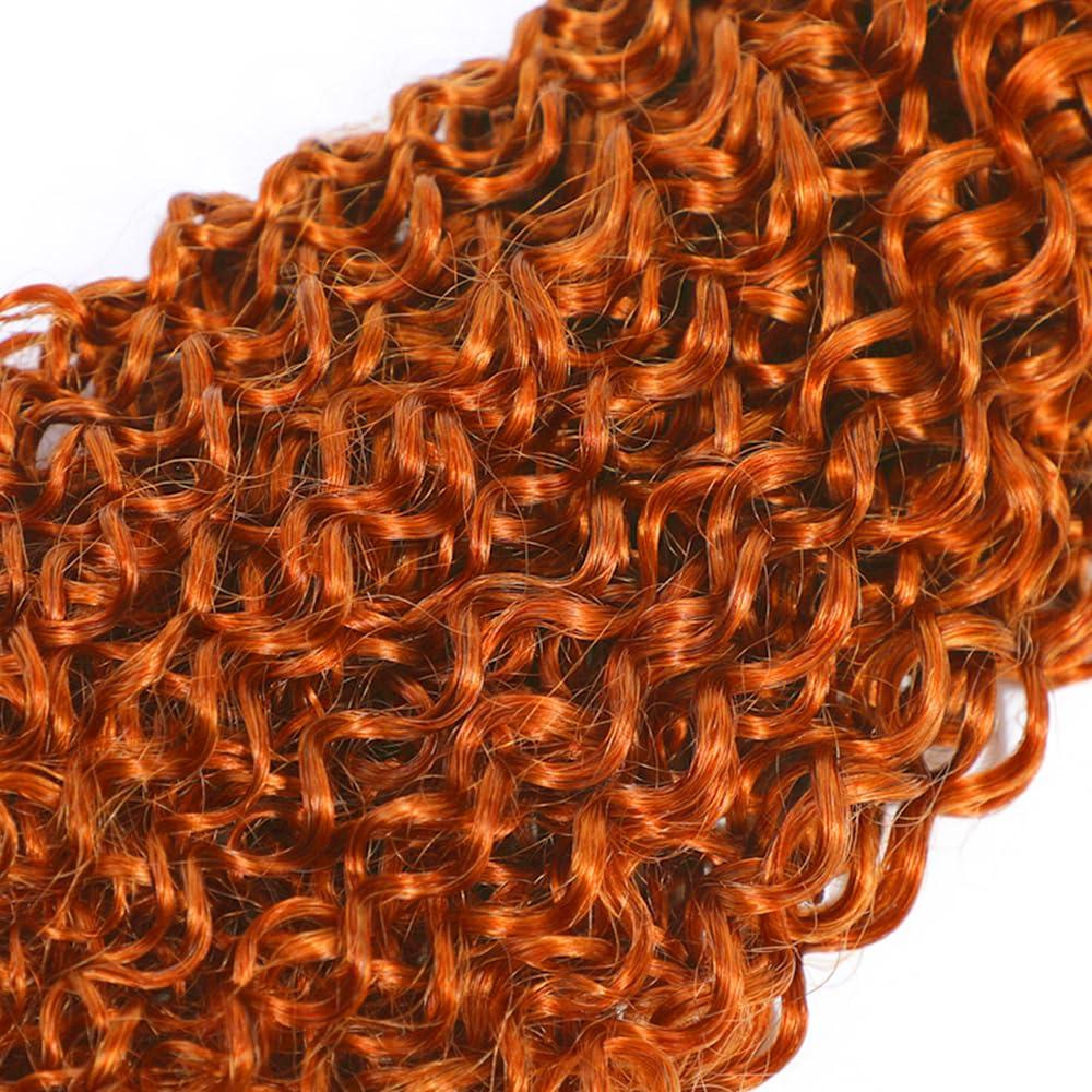 LadrXadr Ginger Bundles Human Hair 350 Deep Curly Bundles Burnt Orange Human Hair Bundles 20 22 24 Inch Mixed Length 3 Bundles Ginger Orange Curly Bundles