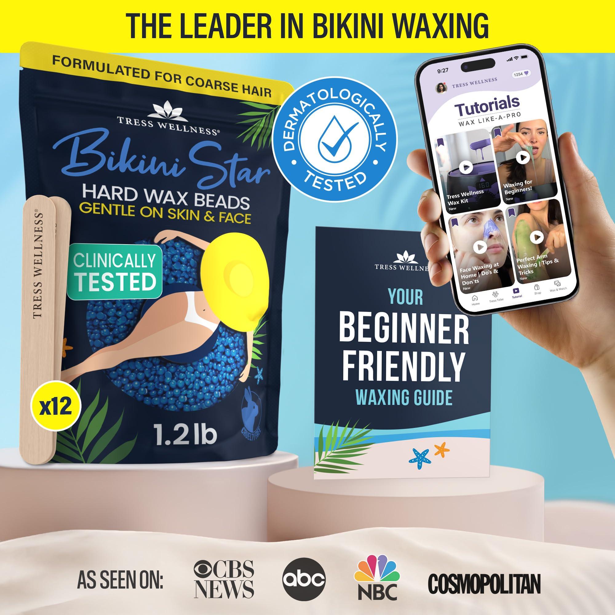 Tress Wellness Tress Wellness Hard wax beads for hair removal - For sensitive skin - Bikini Star 1.2lb