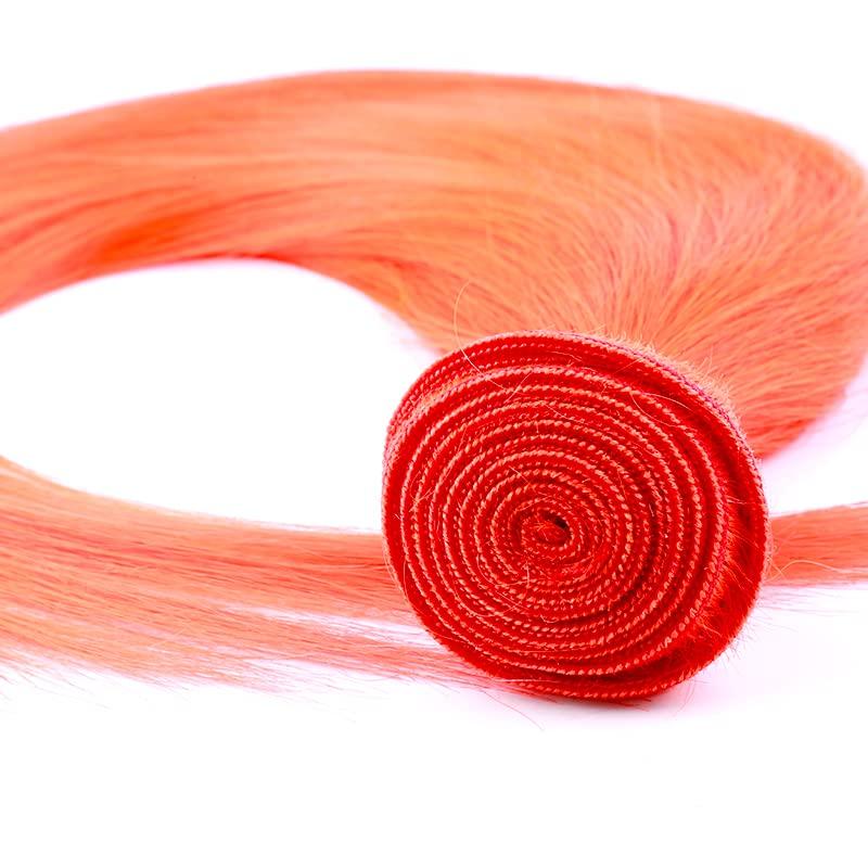 ELIHAIR ELIHAIR Red Hair Weft Bundles Straight Hair Weave 100g/bundle 14inch