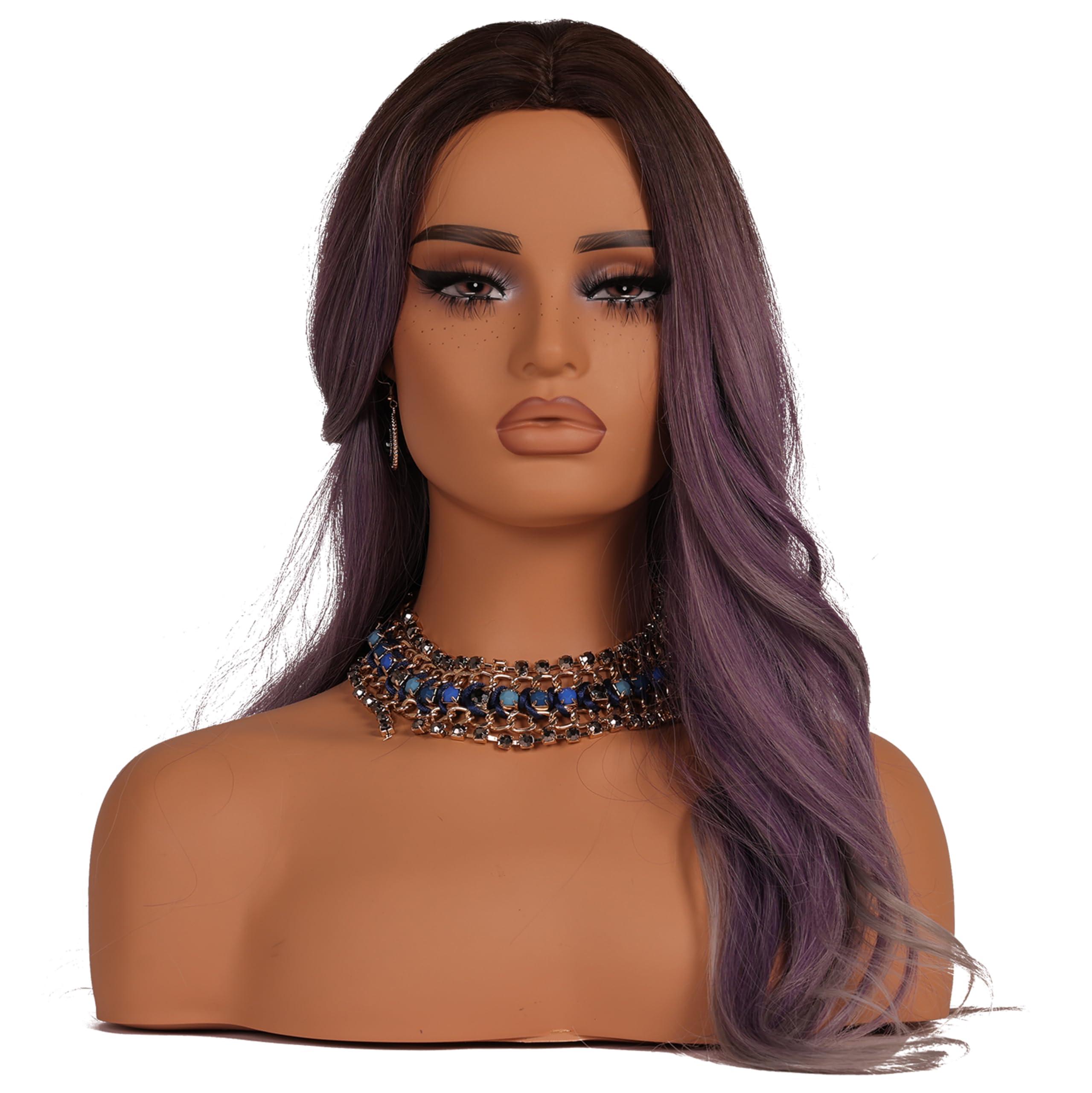 L7 MANNEQUIN L7 MANNEQUIN European American Femlae Model Head Display Props Mannequin Head with Shoulders Bust (DC TH MAZI)