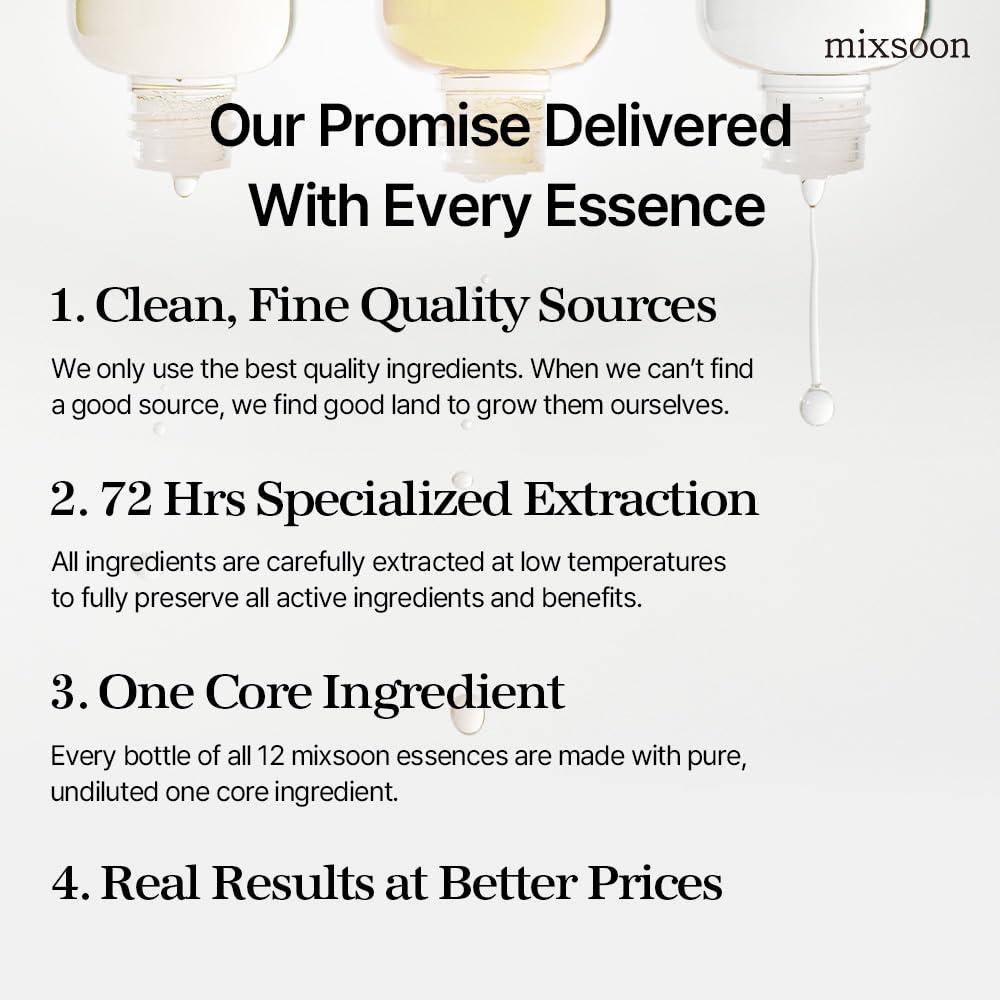 mixsoon mixsoon Galactomyces Ferment Essence - Deep Moisture, Tone Clarifying Essence to Smooth Skin for Dull, Uneven Skin - Korean Skincare for Glass Skin - Vegan (3.38 fl.oz / 100ml)