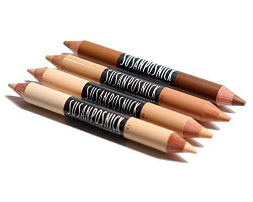Susan Posnick SUSAN POSNICK COSMETICS, COLORCORRECT: (C4/Dark) Highlighter Contour Corrector 2 Color Concealer Stick/Cruelty Free/Healthy Natural Makeup US