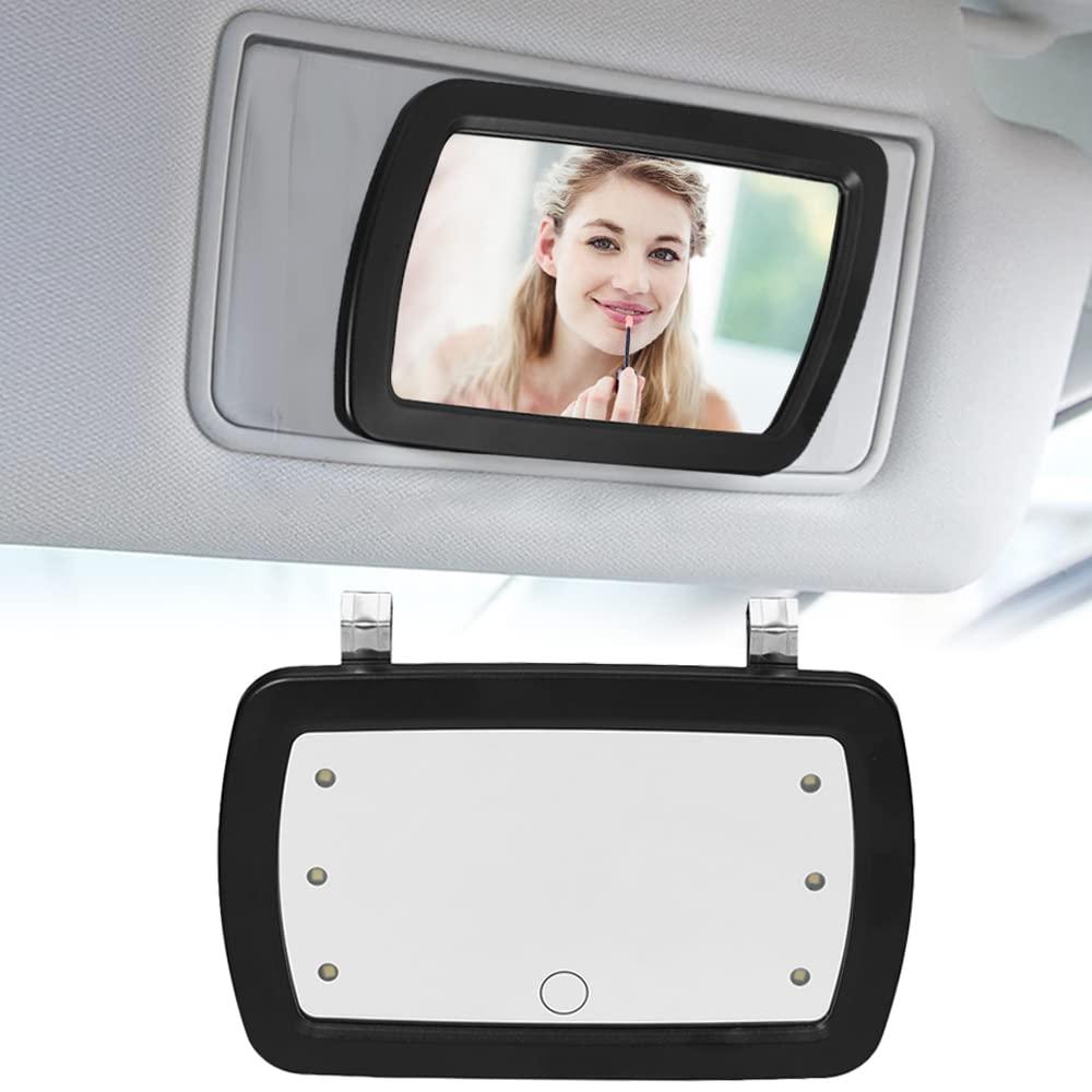Wemay Car Sun Visor Mirror Makeup Sun-shading Cosmetic Mirror Vanity Mirror Automobile Make Up Mirror with Six LED Lights