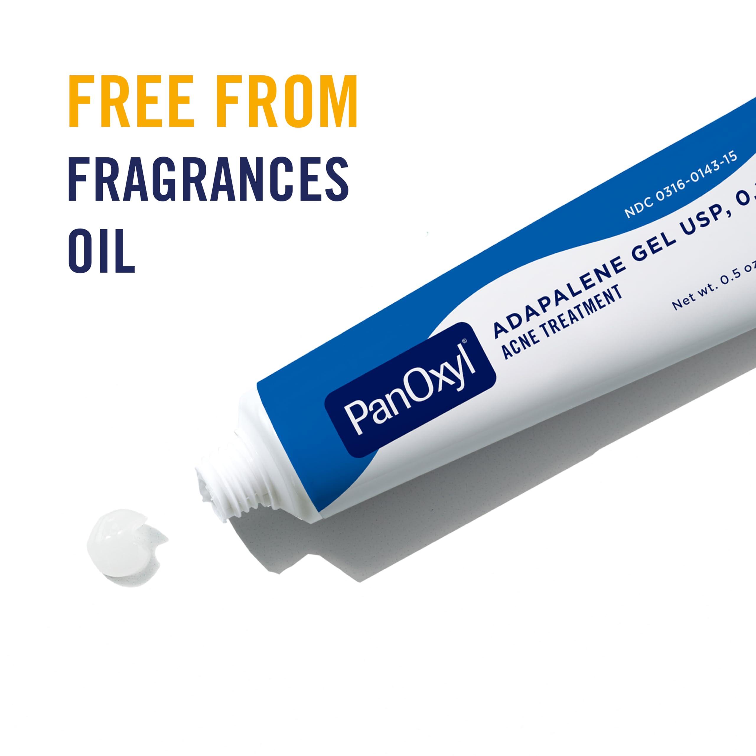 PanOxyl PanOxyl Adapalene 0.1% Leave-On Gel, 30 Day Supply, Retinoid Gel Acne Treatment, Acne Prone Skin, Oil Free, Fragrance Free, 0.5 oz