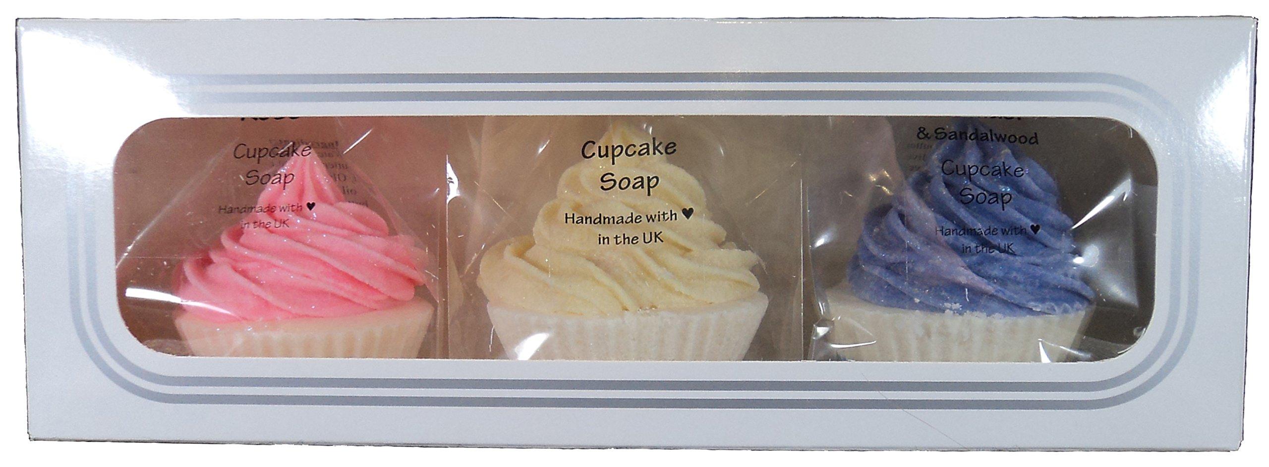 ATTIS Handmade Natural Body Products ATTIS Natural Handmade Cupcake Soaps Gift set of 3 - Lemon, Rose, Lavender & Sandalwood | Vegan