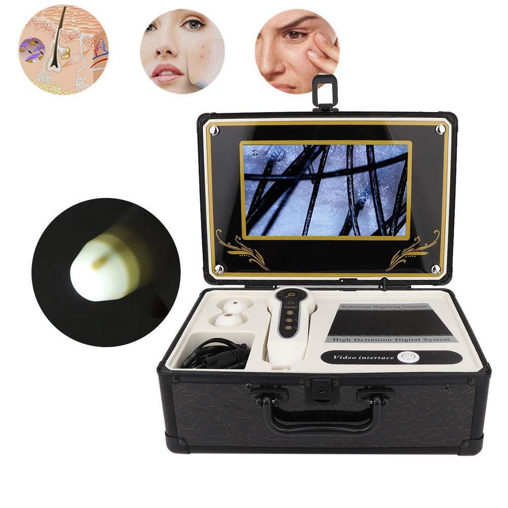 Yosoo Hair Analyzer Machine, Hair Scalp Skin System Skin Oil and Analysis LCD Screen Hair Skin Analyzer Machine 50X 200X Skin Hair Scalp Detector Analyzer Microscope Skin Care Tool(US)