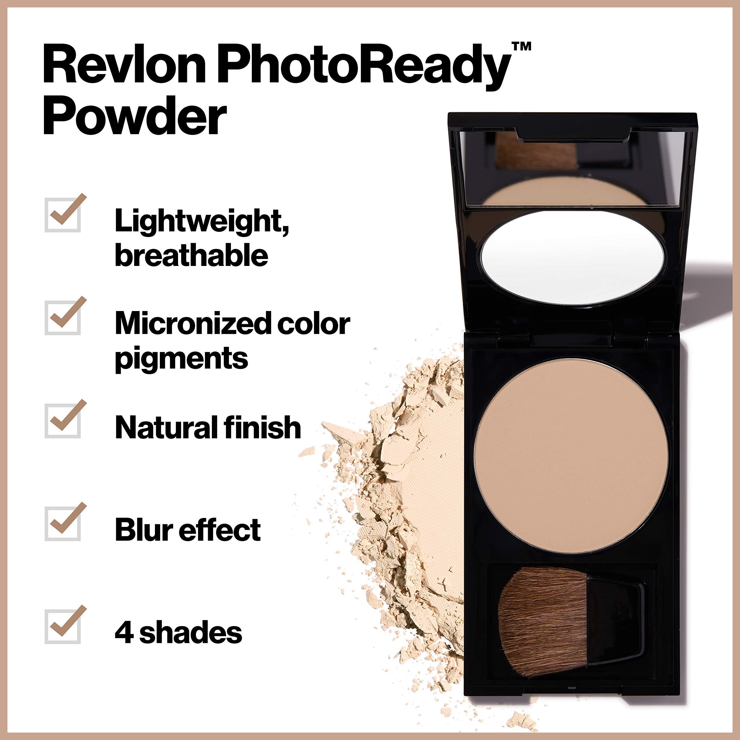 REVLON Revlon PhotoReady Blurring Face Powder Makeup, Longwear Medium-Full Coverage with Flawless Finish, Shine & Oil-Free, 001 Translucent, 0.25 oz