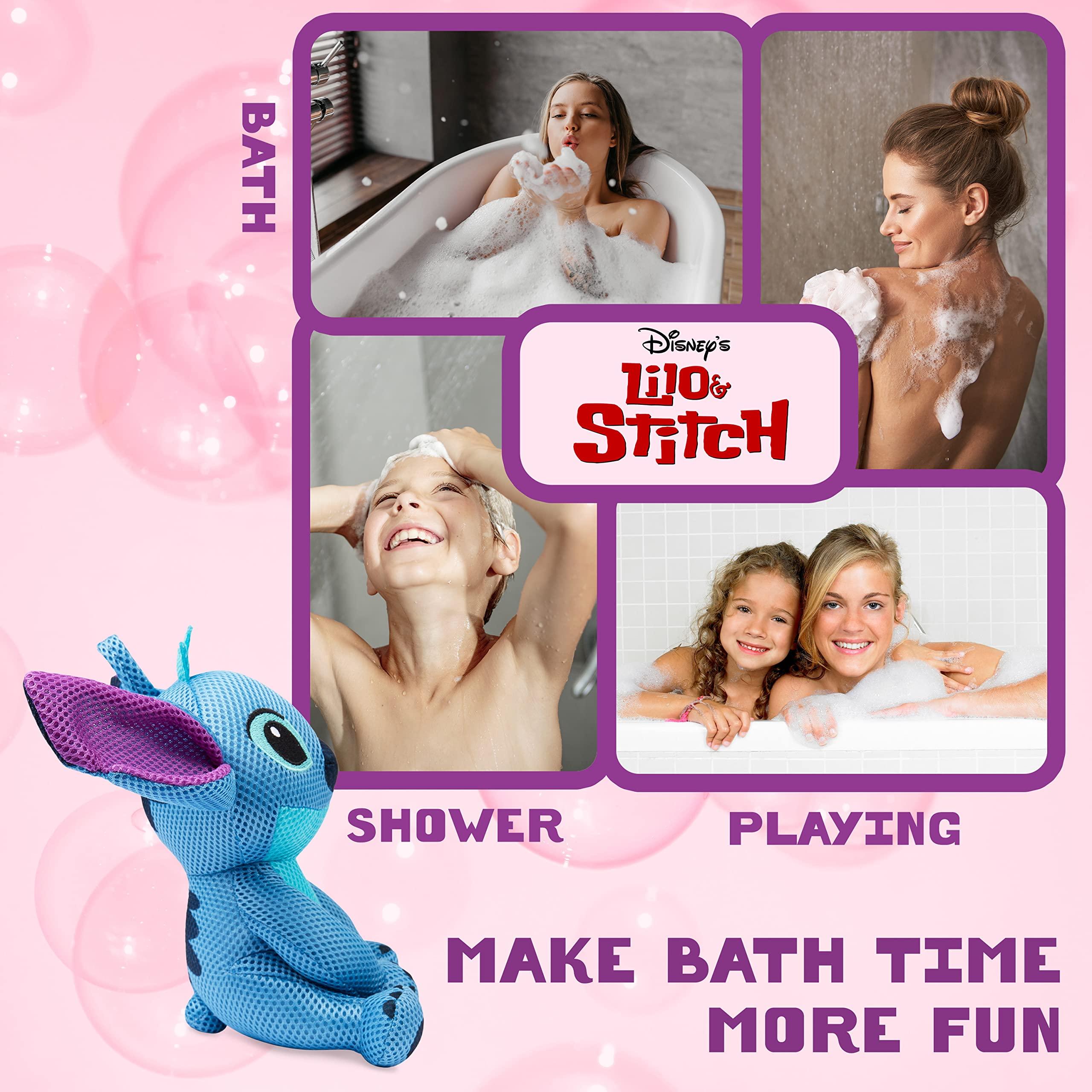 Disney Disney Sponges Bath Kids - Fun Stitch Baby Sponges for Bath Loofah Plush Bathroom Accessories Shower Sponge for Adults