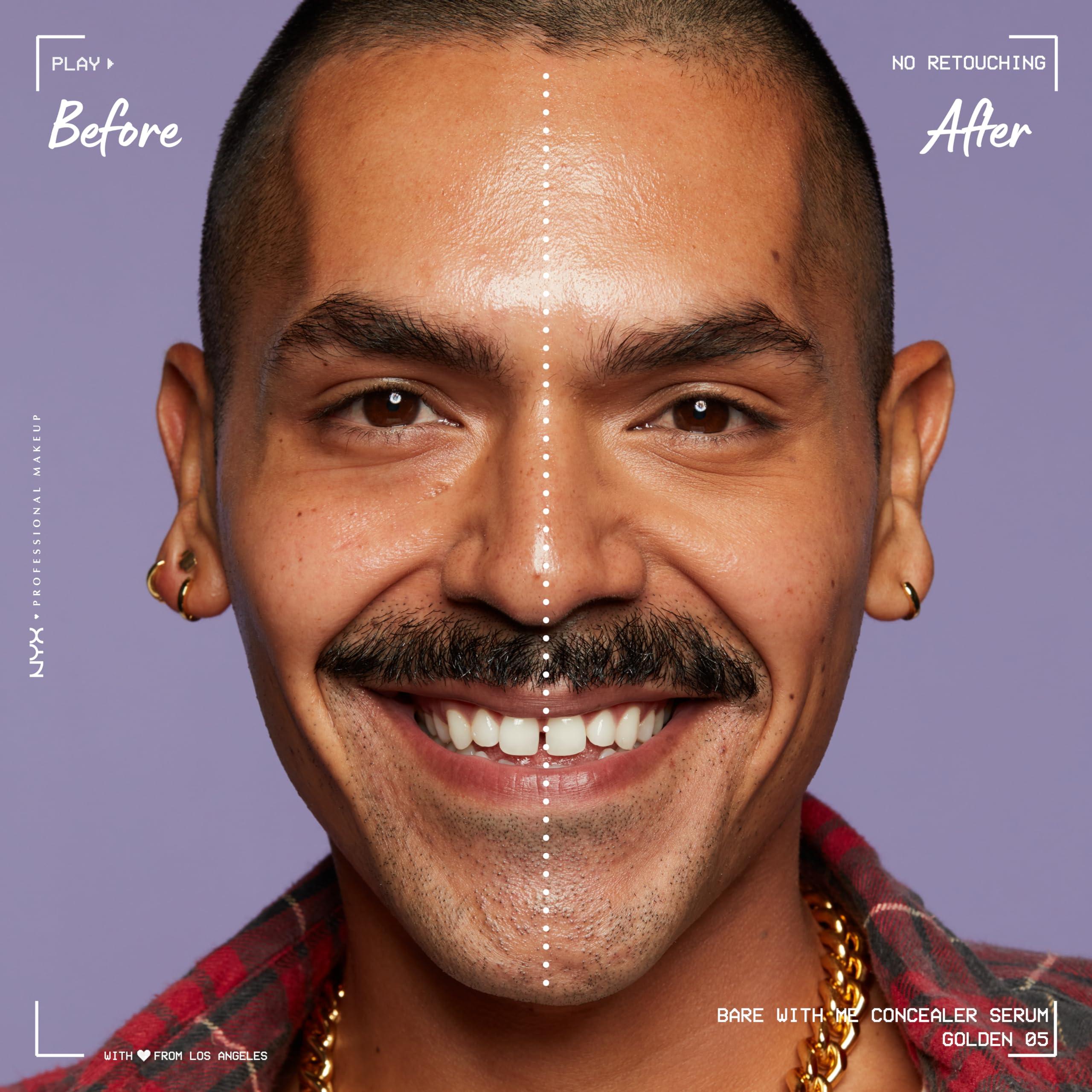 NYX PROFESSIONAL MAKEUP NYX PROFESSIONAL MAKEUP Bare With Me Concealer Serum, Concealer Makeup For Up To 24Hr Hydration - Golden