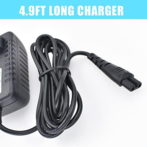 BOEEA Replacement Charger for Remington Shaver F5-5800 F7800 F5800 F5790 F4790 R5150 R6130 R-6150 MS2-390 MS3-2700 MS680 R9100 Electric Razor Trimmer PA1204N Power Cord