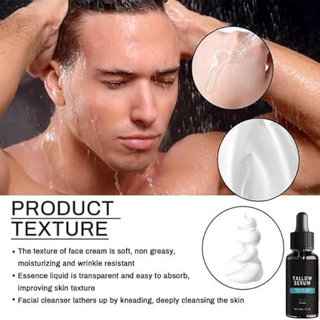 EEGCUPD Forge Wrinkle Defense Tallow Balm, Forge Beef Tallow Skin Care for Men, Forge Mens Face Care Set, 2024 New Skin Care for Men TallowMens Anti Wrinkles Anti Aging Facial Care Kit (1set)