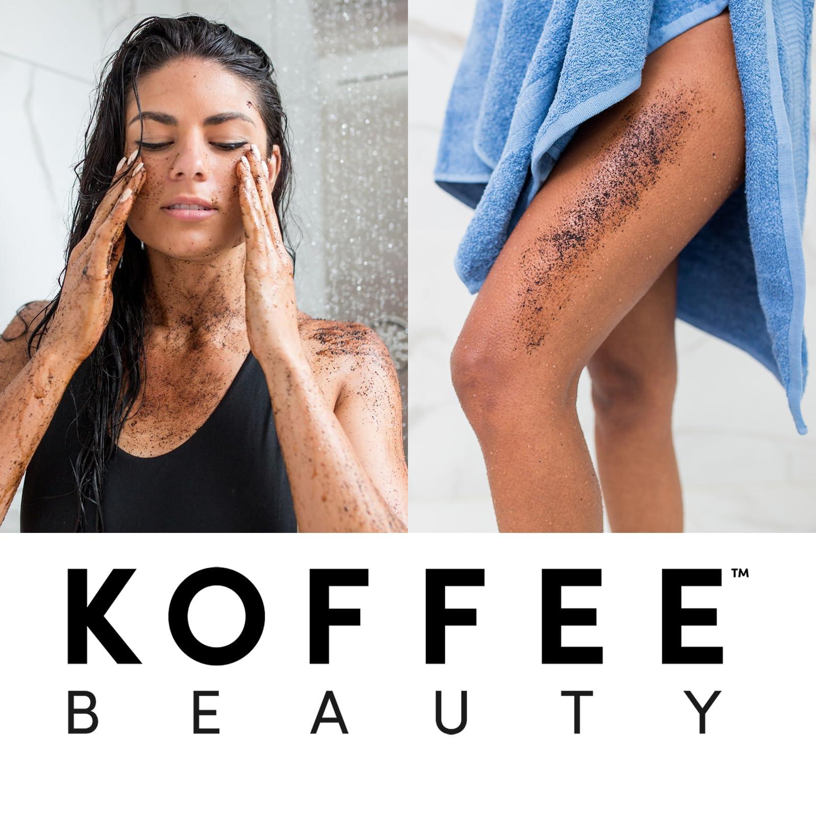 Koffee Beauty Koffee Beauty Pumpkin Chai Coffee Scrub, 4 oz - All Natural Body Scrub - Exfoliating Body Scrub and Face Exfoliator - Vanilla with Pumpkin Spice - Packed with Antioxidants, Shea Butter, Coconut Oil