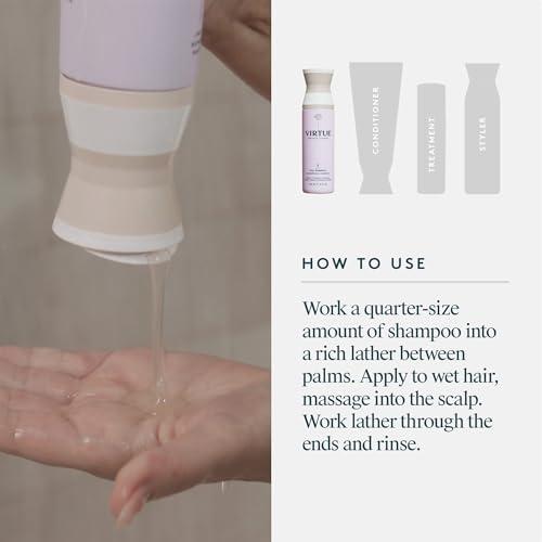 VIRTUE VIRTUE Full Sulfate Free Volumizing Shampoo Thickens Hair, Safe for All Hair Types, Color Safe