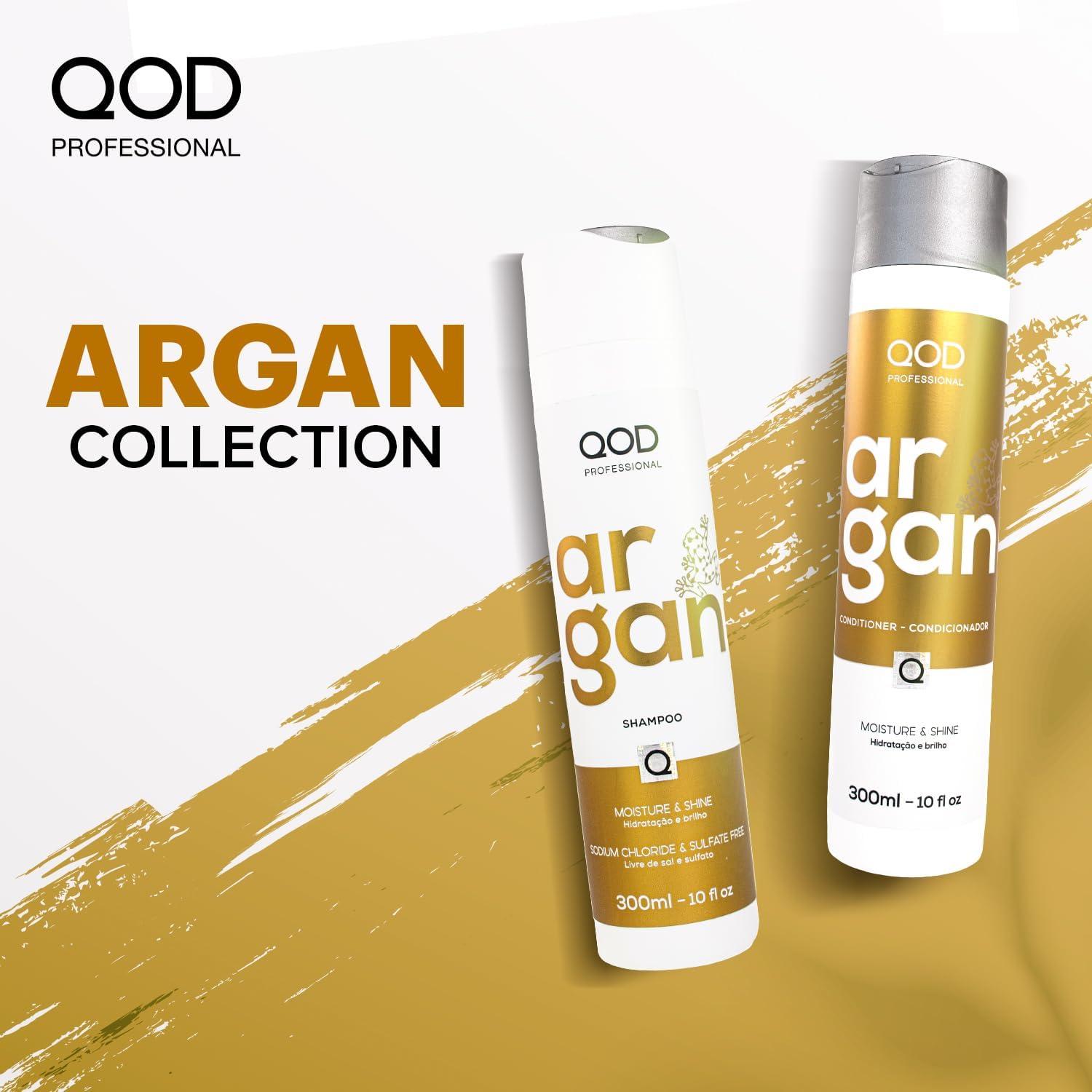 QoD QOD Professional Argan Shampoo & Conditioner 300ml (Combo of 2) | Sulphate free | Sodium Chloride free