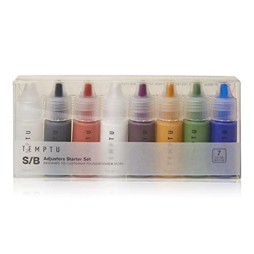 Temptu TEMPTU S/B Silicone-Based Shade Adjuster Starter Set: Long-Lasting, Highly-Pigmented Formula For Customizing S/B Foundation Shades | Includes 7 Primary Colors