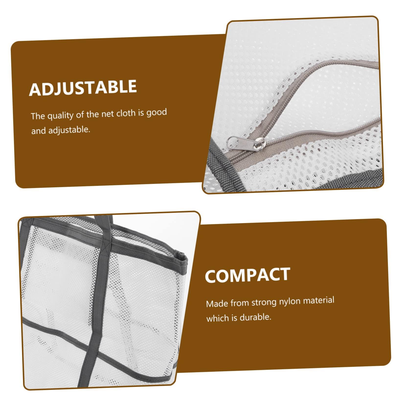 Angoily Angoily 2pcs Beach Bag Lightweight Beach Tote Summer Handbag Foldable Tote Bag Large Outdoor Clear Bags Straw Outside Summer Travel Cosmetic Bag Travel Shower Basket White Nylon
