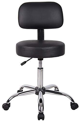Nicer Interior Nicer Furniture Medical Drafting Chair Salon Stool with Back Cushion Tattoo Hydraulic Chair (Beige)