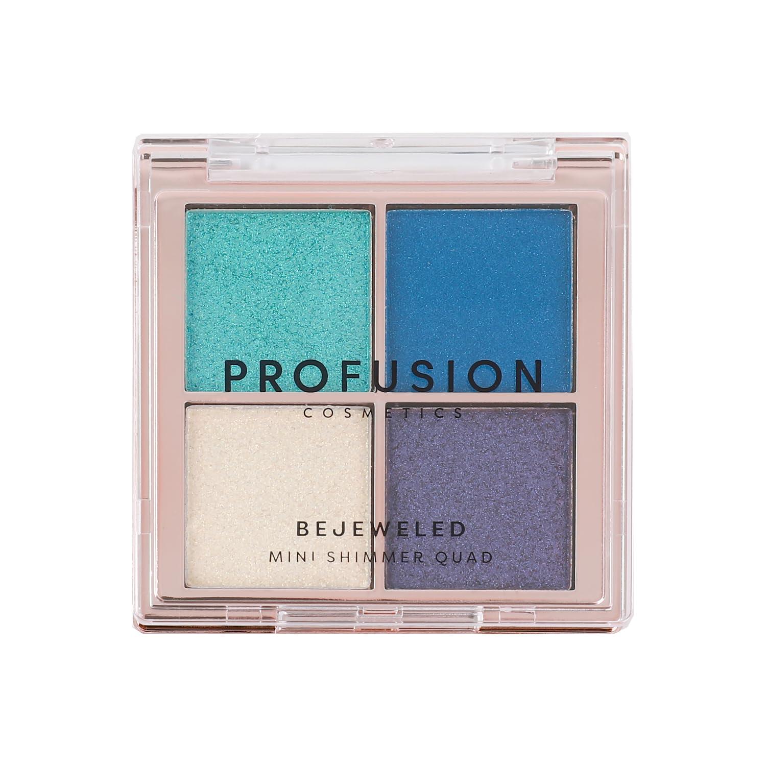 Profusion Cosmetics Profusion Cosmetics Written in the Stars Bejeweled Glitter 4 Shade Mini Eyeshadow Quad, Illuminate Your Look With Celestial Quad, Create Mesmerizing Eye Looks, and Raise Your Makeup Game