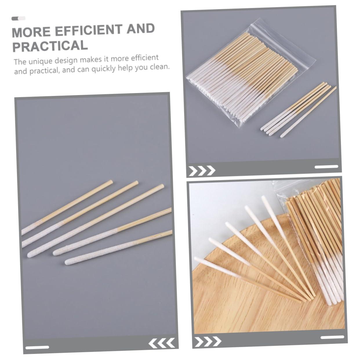 Didiseaon Didiseaon Long Cotton Swabs 60pcs cotton tipped applicator bamboo make up ear cotton swab repair fluid clean makeup accessories Accessories women makeup accessories disposable cotton sticks