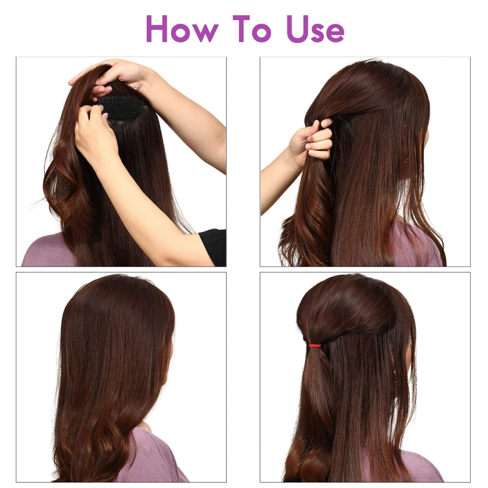 minkissy minkissy Bangs Hair Clip 6pcs Bump It Up Volume Hair Bases Sponge Hair Comb Clip Insert Braid Tool Girl Hair Piece Hairstyling Tools for Travel Party Daily Use Black White Hair Sponge