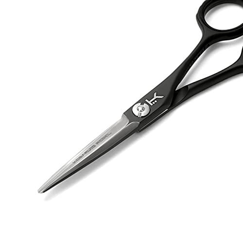 Kobaruto Very Sharp Kobaruto Rebel - 440c Silver Black Cobalt 5" Hairdressing Shears for Stylists and Barbers