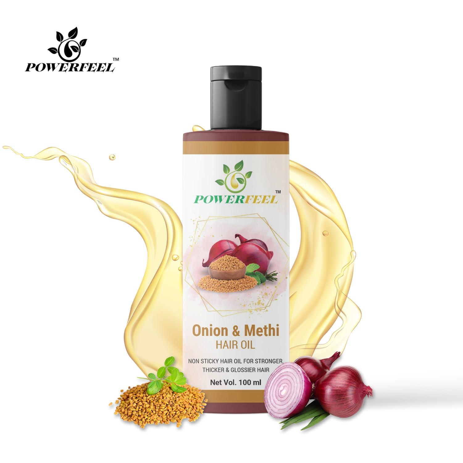 POWERFEEL POWERFEEL, Hair Oil For Stronger, Thicker & Glossier Hair- 100ml (Pack of 3)