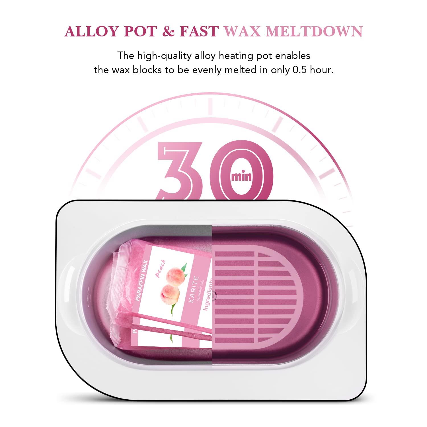 Karite KARITE Paraffin Wax Refills, 10 Pack Peach Scented Paraffin Wax Beads Blocks for Paraffin Bath, Paraffin Wax Machine Refills for Hand Feet Dry Skin,Rrelieves muscle fatigue, Hydration and nourish