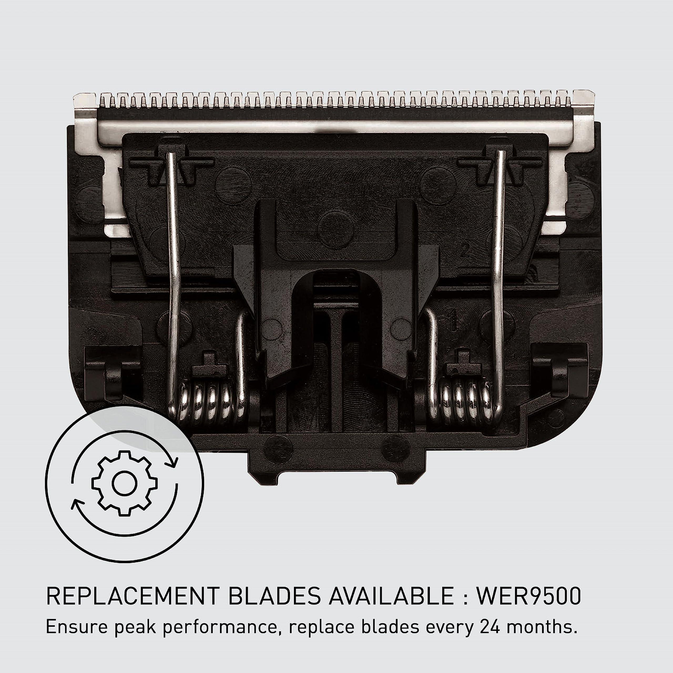 Panasonic Panasonic Body Groomer for Men and Women, Unisex Wet/Dry Cordless Electric Body Hair Trimmer with 2 Comb Attachments, Multi-Directional Shaving in Sensitive Areas - ER-GK80-S (Black)