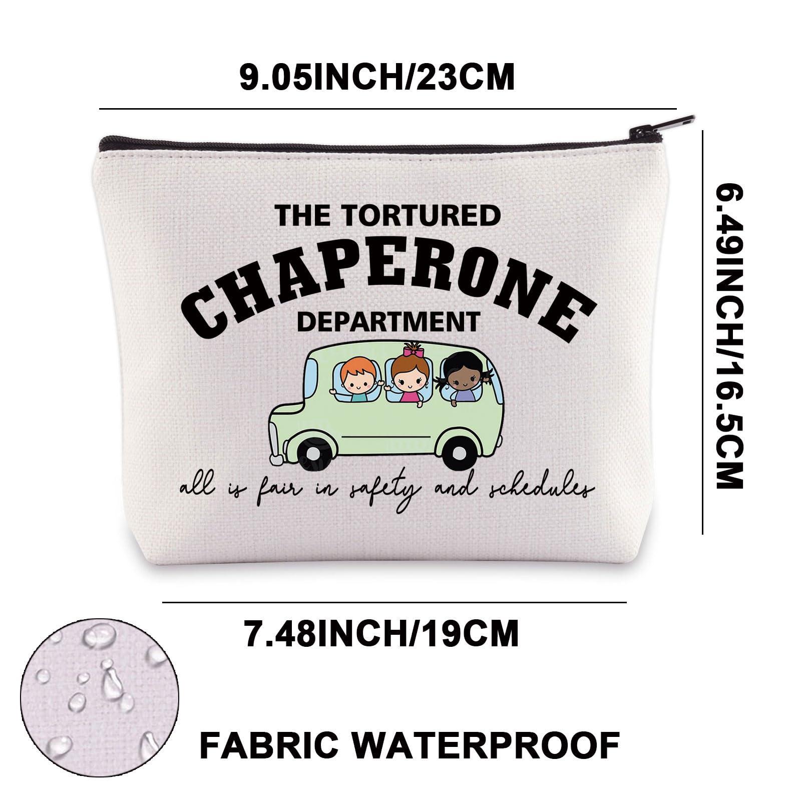 G2TUP G2TUP Field Trip Chaperone Makeup Bag Chaperone Gifts Tortured Chaperone Department Gifts Chaperone Squad Bag (Chaperone)